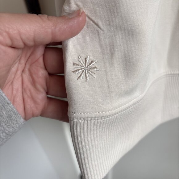 New Athleta Seasoft Rib Hoodie Cream Ivory Medium - Picture 8 of 8